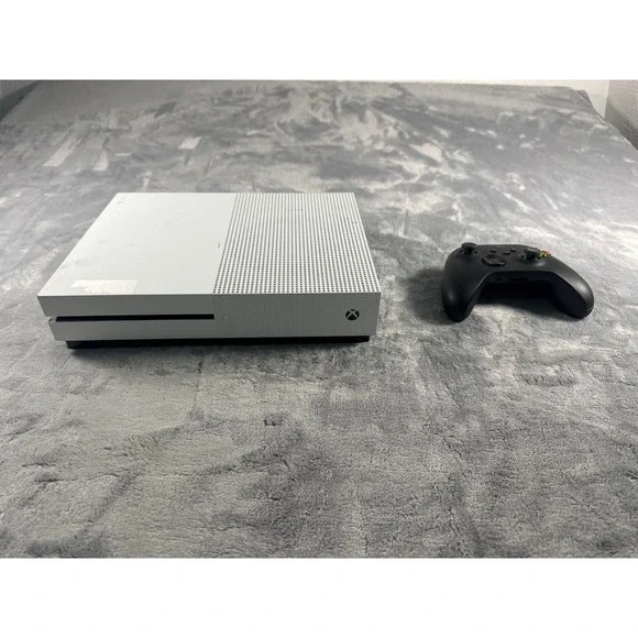Microsoft Xbox One S 500GB Console Robot White with Black Wireless Controller