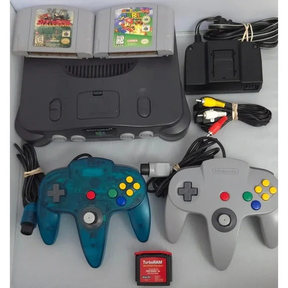 Nintendo 64 Console Bundle - N64 - Mario 64 -‎ 2 Controllers - 4MB Expansion Pak