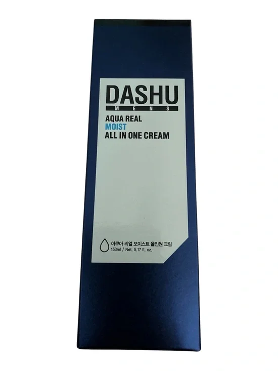 Ash Dashu Men’s Aqua Real Moist All-In-One Cream - Navy Blue & White