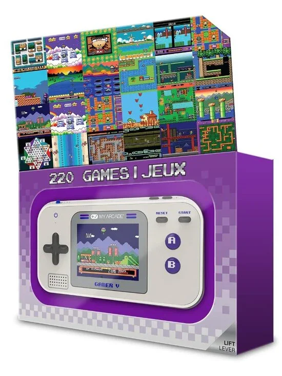 My Arcade Gamer V Classic-Purple: Portable Gaming System with 220 Games, 2.5