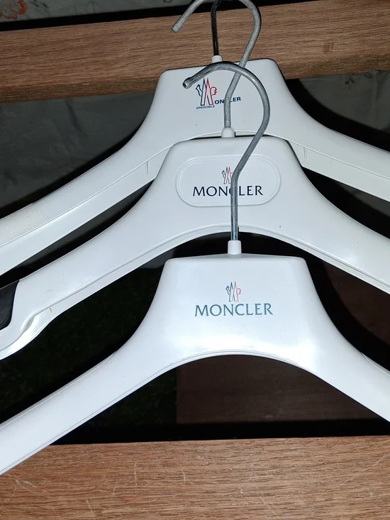 Moncler White Branded Coat Hangers - LOT OF 6