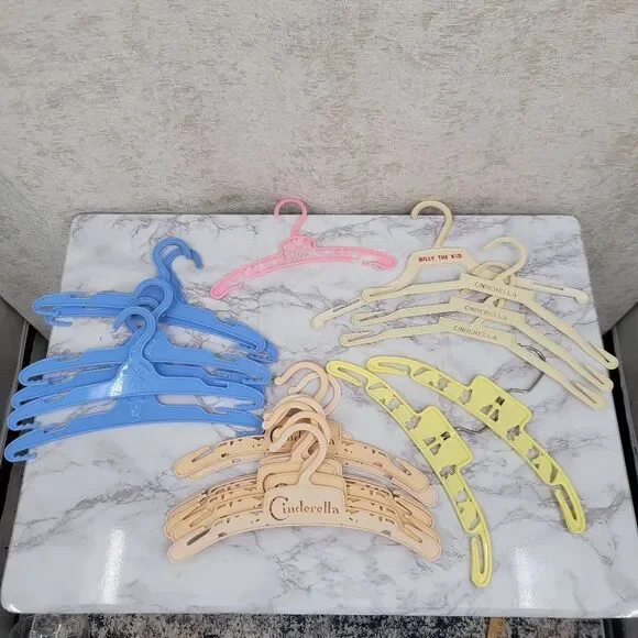 Vintage Children's Hangers Billy The Kid Cinderella Boys Girls Unique Lot Of 21