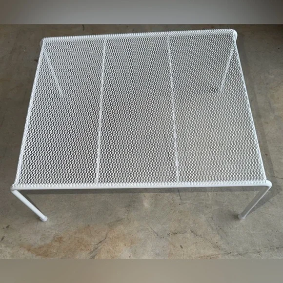 White Metal Mesh rack set of 2