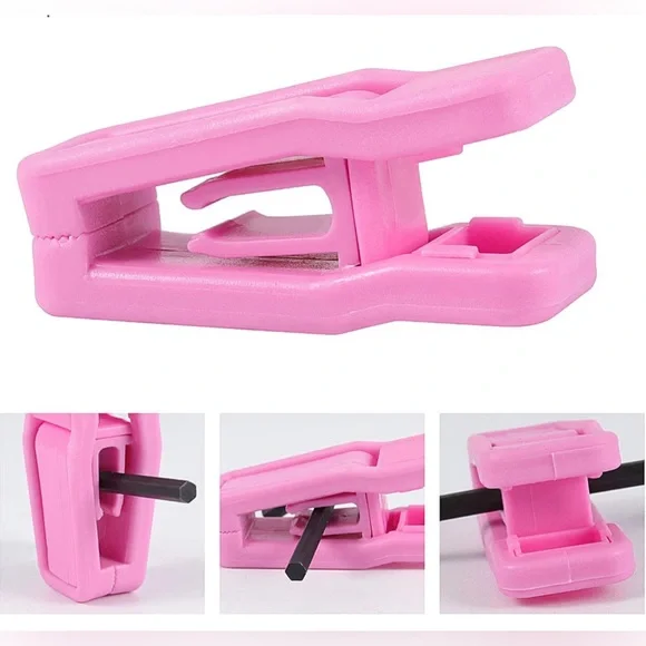 24 Pink Plastic Hanger Clips for Velvet Slim-Line Hangers
