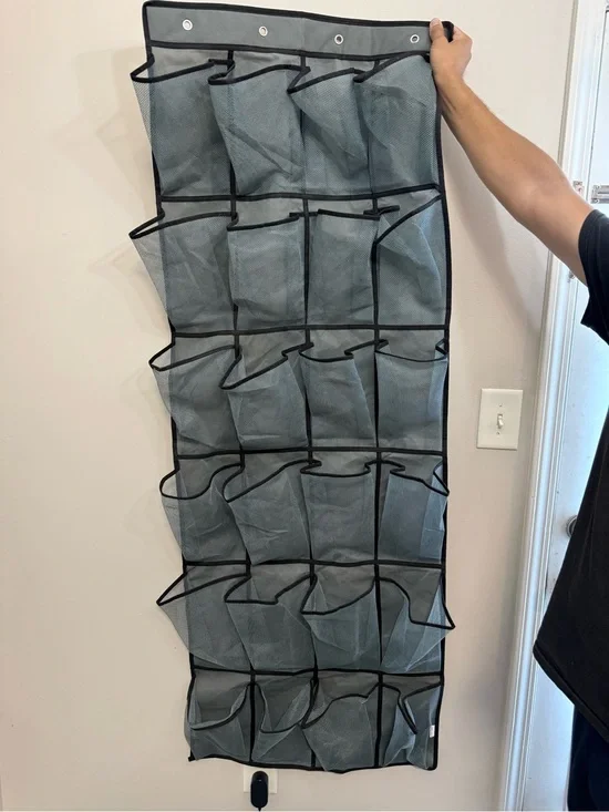 24-Pocket Hanging Organizer - Gray