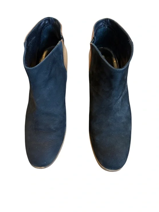 Rachel Comey Black Suede & Carmel Leather Ankle Boots