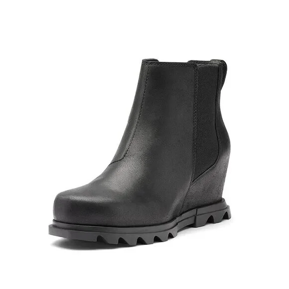 Sorel Womens 6.5 M Black Sea Joan Of Arctic Wedge III Chelsea Booties DISPLAYRE8