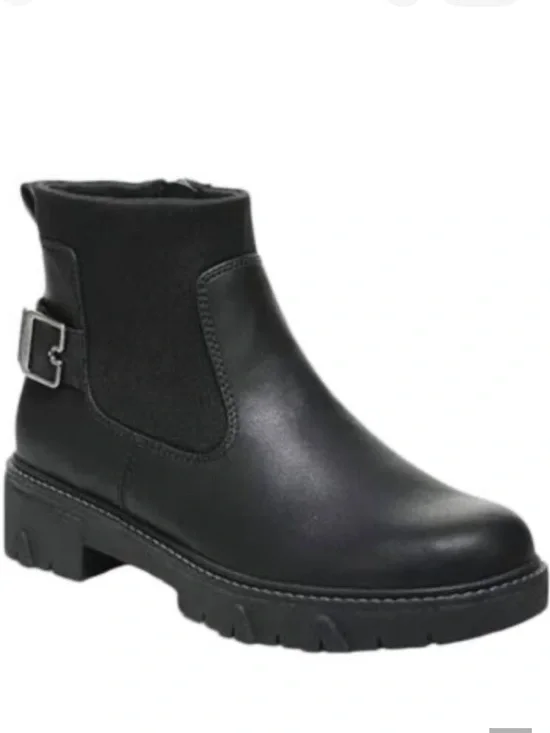 Dr. Scholl's Black Chelsea Ankle Boot with Buckle