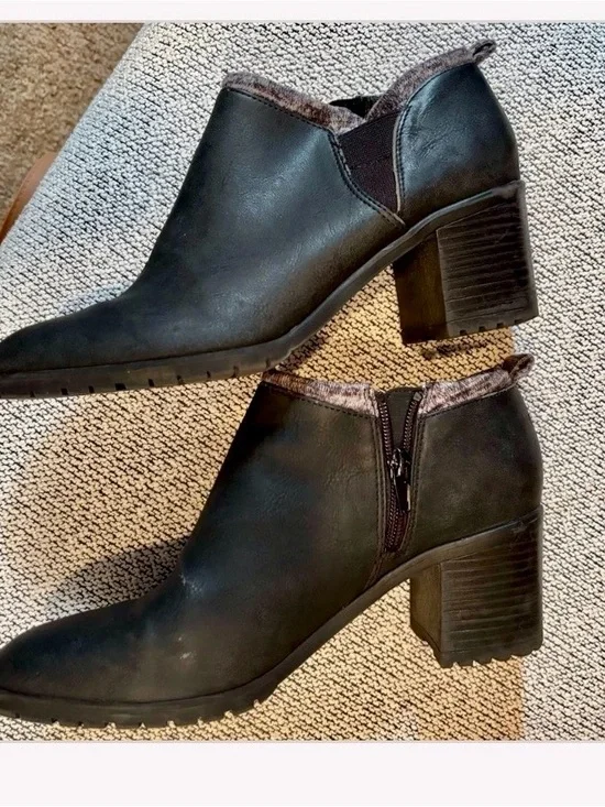 Chunky Heel Chelsea Ankle Boots