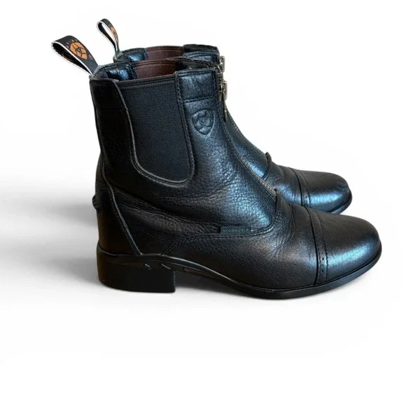 Ariat Heritage IV Zip Paddock Boots Black Leather Equestrian Cap Toe Womens 6B