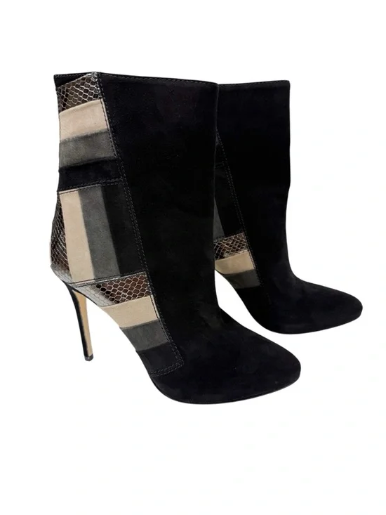 Michael Michael Kors Rosamond Suede Patchwork Stiletto Booties Boots Size 9