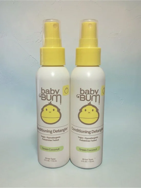 (2) Baby Bum Conditioning Detangler - Green Coconut - 4 fl oz Each NEW