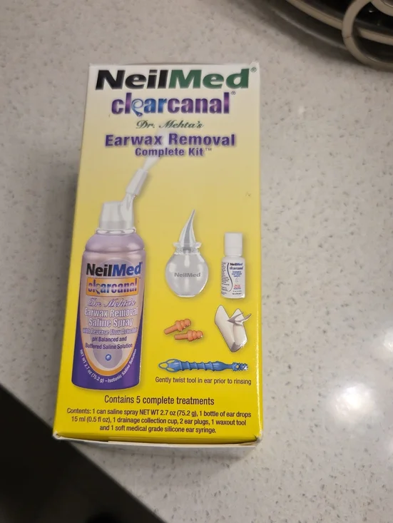 NeilMed Clearcanal Earwax Removal Complete Kit - Yellow Box