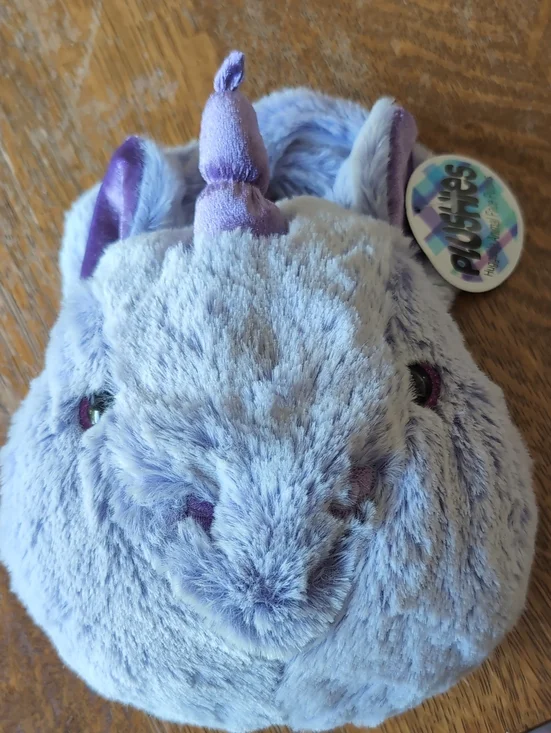 Plushies Purple Plush Unicorn Huggable Animal Face Purse