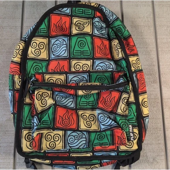 Avatar The Last Airbender Reversible Mini Backpack Appa Element Symbols Flip Pak