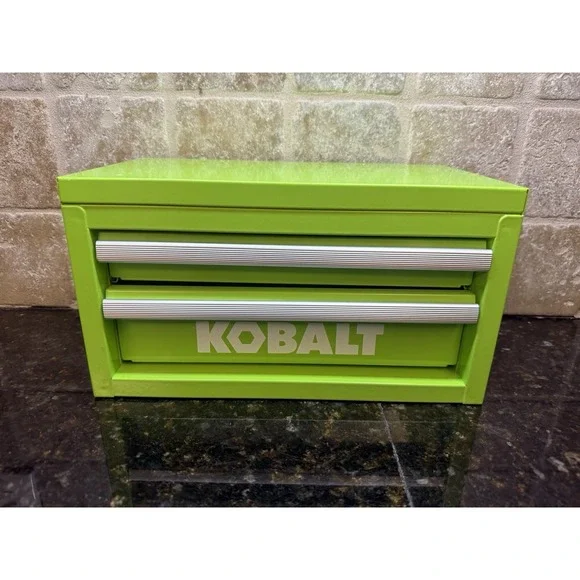 KOBALT MINI Steel Tool Box Lime Green 2‎ Drawer 3 Sections Lowe's Gift