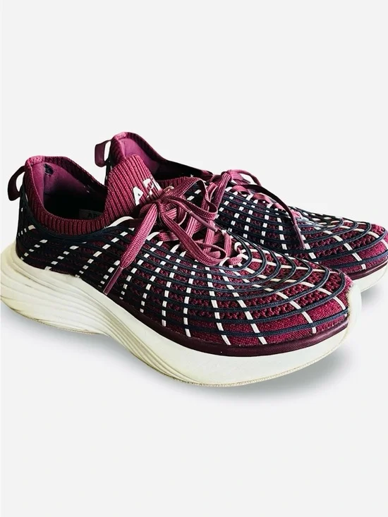 APL TechLoom Zipline Sneakers Brurgundy Black Sz 6.5