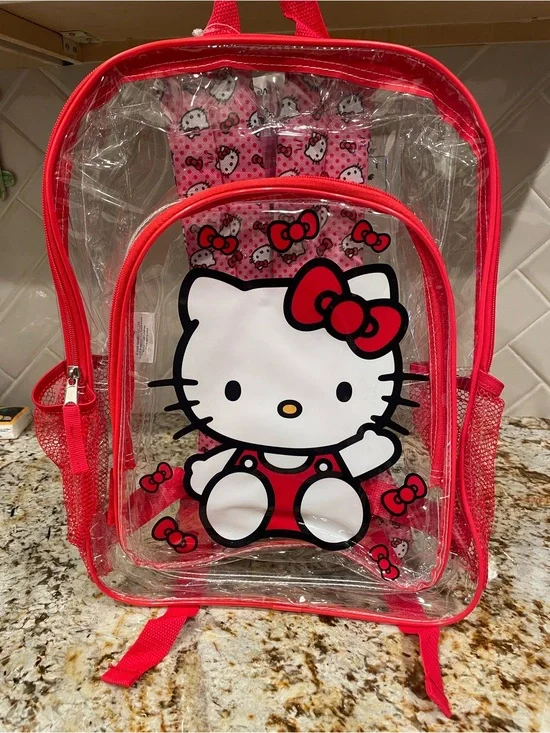 HELLO KITTY CLEAR BACKPACK