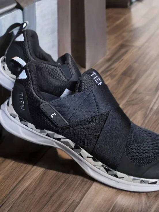 TIEM Black Slip-On Athletic Shoes for Women