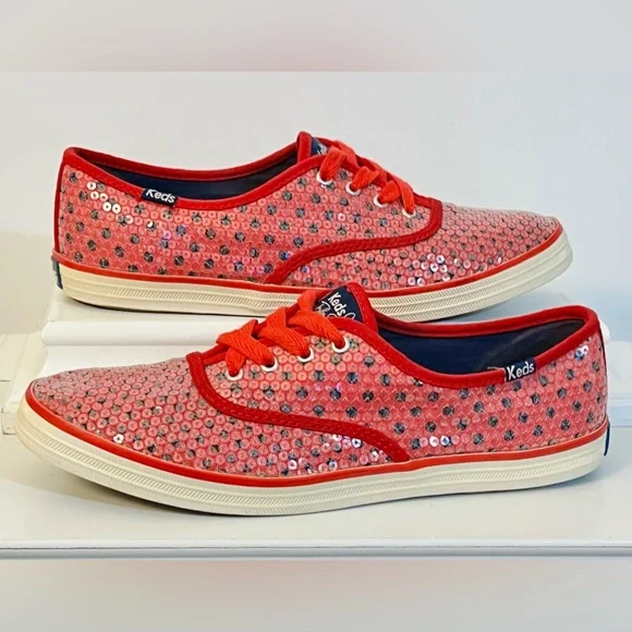 Taylor Swift Frosted Red Sequin Keds