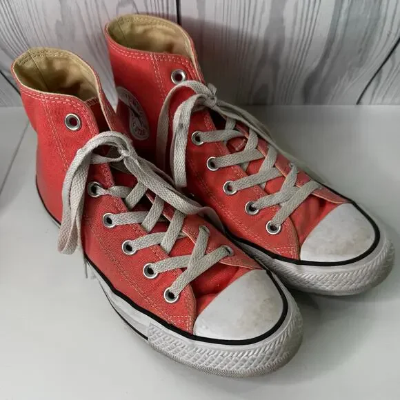 Converse Chuck Taylor All Star High Top Reddish Pink Sneakers Men's 6 Women's 8