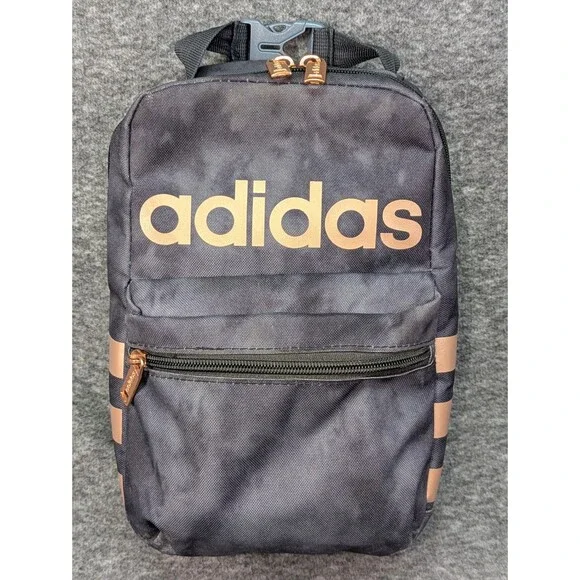 Adidas Santiago Insulated Lunch Bag Black Gold Cooler Sack Pack