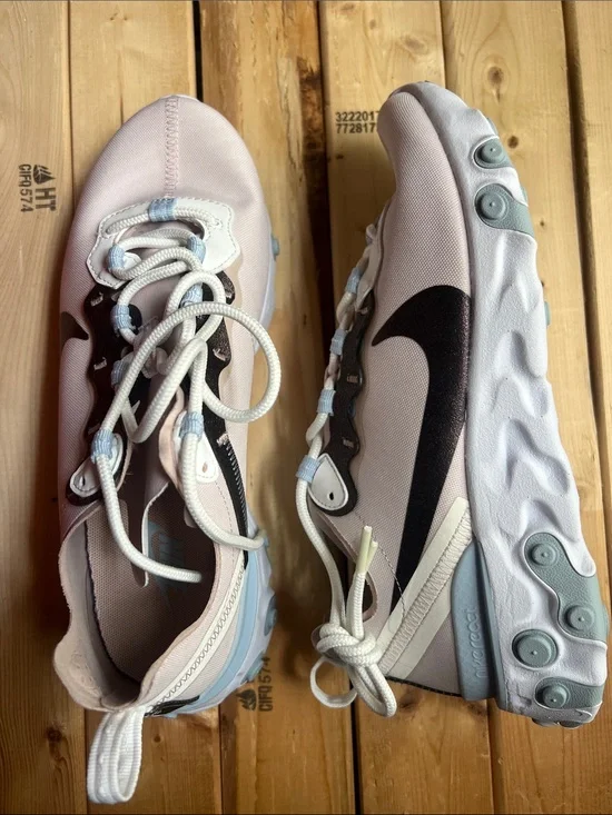 Nike Women’s Light Pink, Blue and Shimmery Purple React Athletic Sneakers