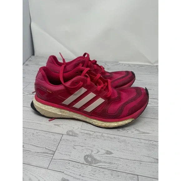 Womens Adidas Energy Boost Running Shoes Pink‎ Athletic Sneakers Size 8