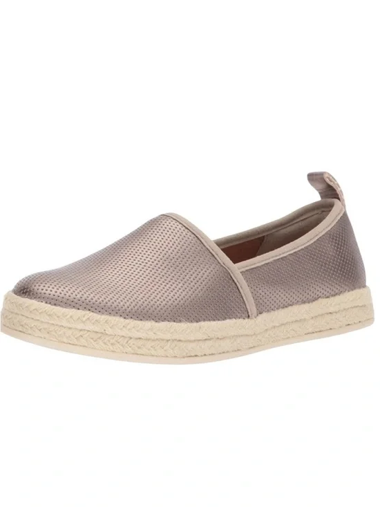 Clarks Azella Revere Pewter Metallic Espadrille Shoes Size 8 NEW