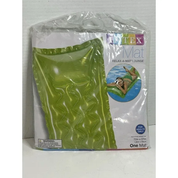 Intex Relax-A-Mat Inflatable Pool Float Green 72in x 27in