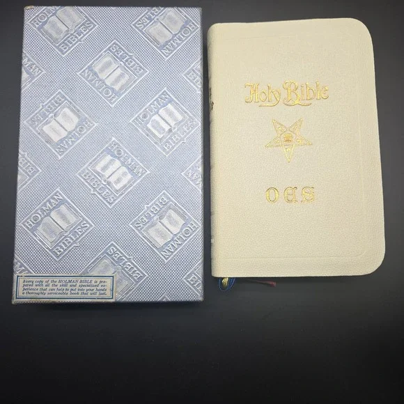 Vintage KJV Small Holy Bible Order of the Eastern Star OES Masonic LN In Box