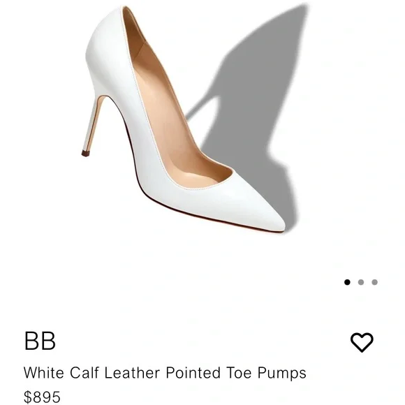 Manolo Blahnik BB Calf Leather Pointed Toe Pumps