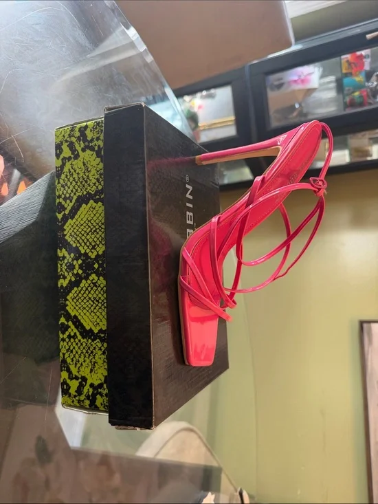 Cape Robbin Neon Pink Strappy Stiletto Sandals
