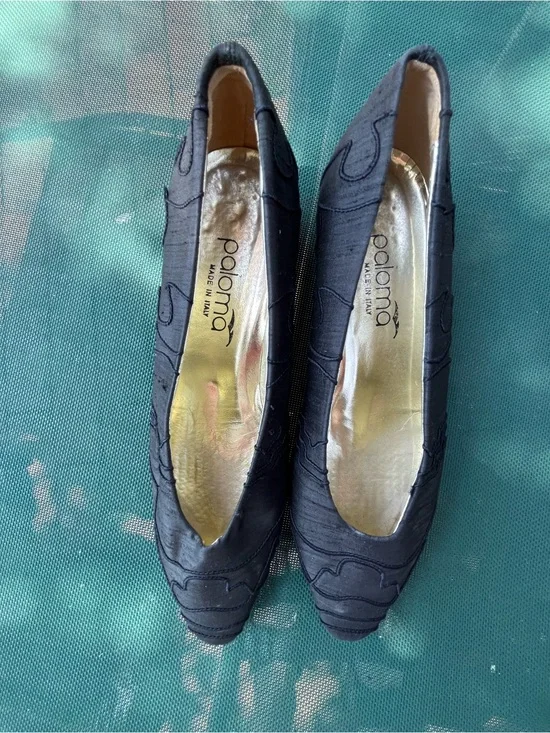 POLOMA FROM ITALY Black sz 9 Women's Slip-On Flats sm 1” heel