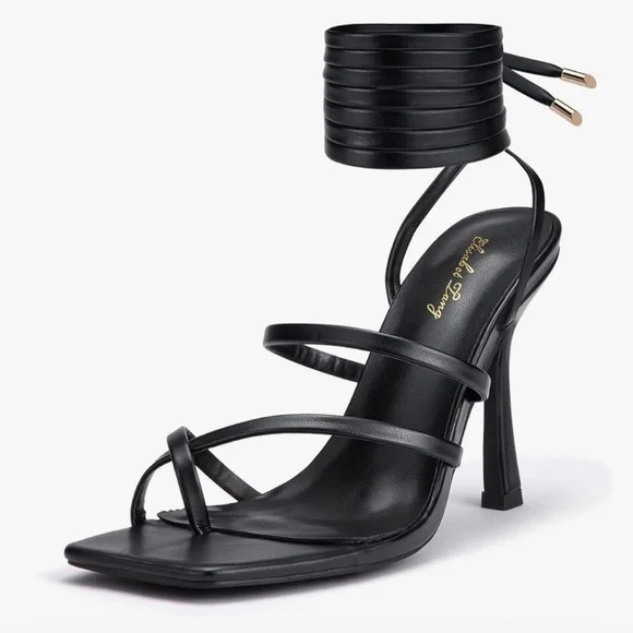 NWT Elisabet Tang Women Sexy Strappy Heeled Sandals,4 inch/10cm