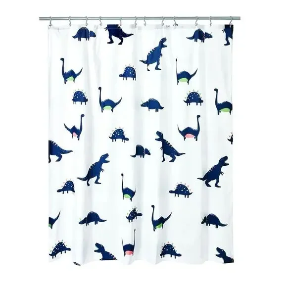 Dinosaur  Fabric Shower Curtain multi color size 72