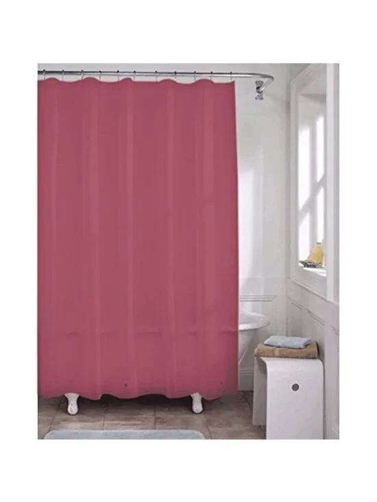 Dark Burgundy Magnetized & Mildew Resistant Soft Vinyl Shower Curtain Liner