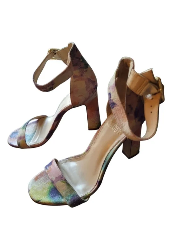 Vince Camuto Pink and Green Heels with Modern Design - Size 7.5