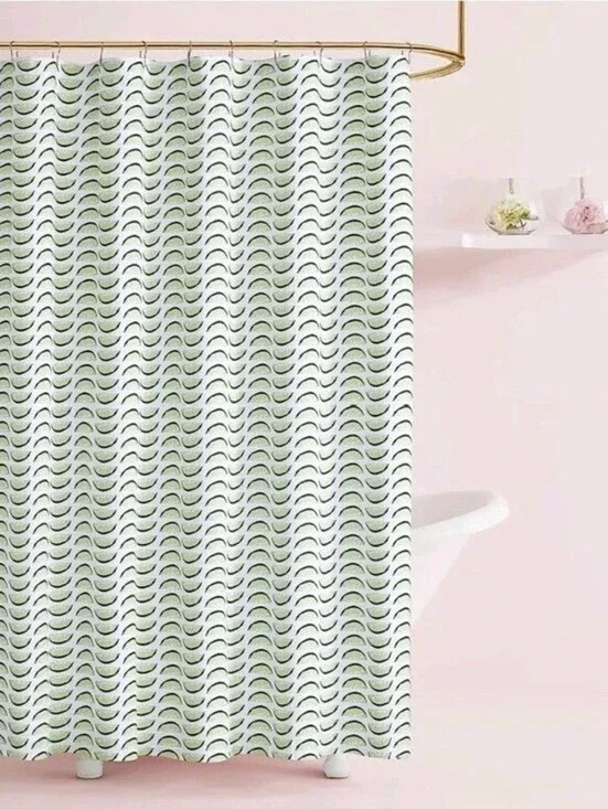 Kate Spade New York Cucumber Shower Curtain, 72x72, NWOT