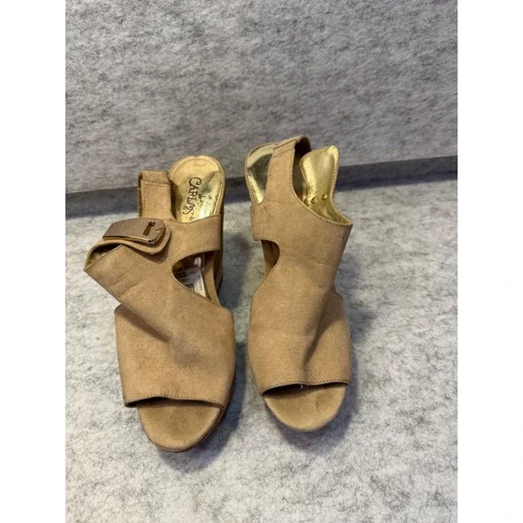 Carlos Santana Strappy Heels cream Size 10M wedding festival