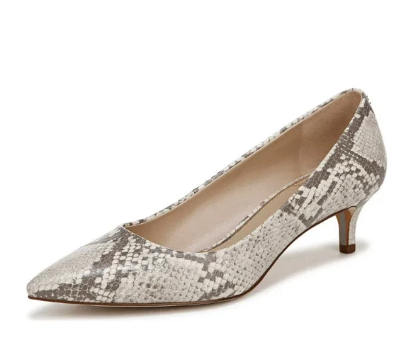 Sam Edelman Womens Dori Pumps US 10 M EU 41 Taupe Snake Print Slip On NIB