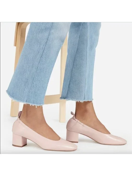 Everlane Women's Pale Rose The Italian Leather Day Heel Sz 5