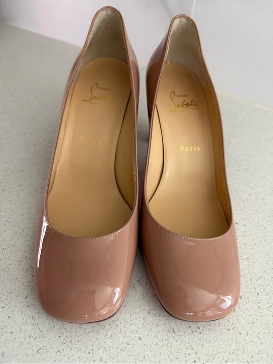 CHRISTIAN LOUBOUTIN Cadrilla Patent leather Block-Heel 70mm Pumps