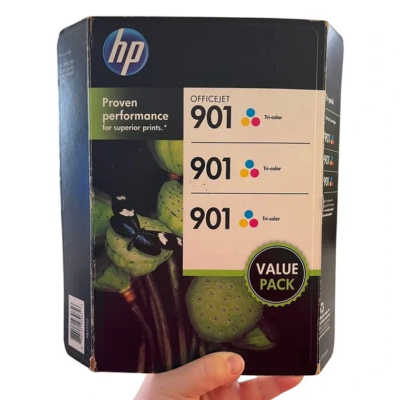 NEW HP Office‎ Jet Tricolor 901 Value 3 Pack March 2014