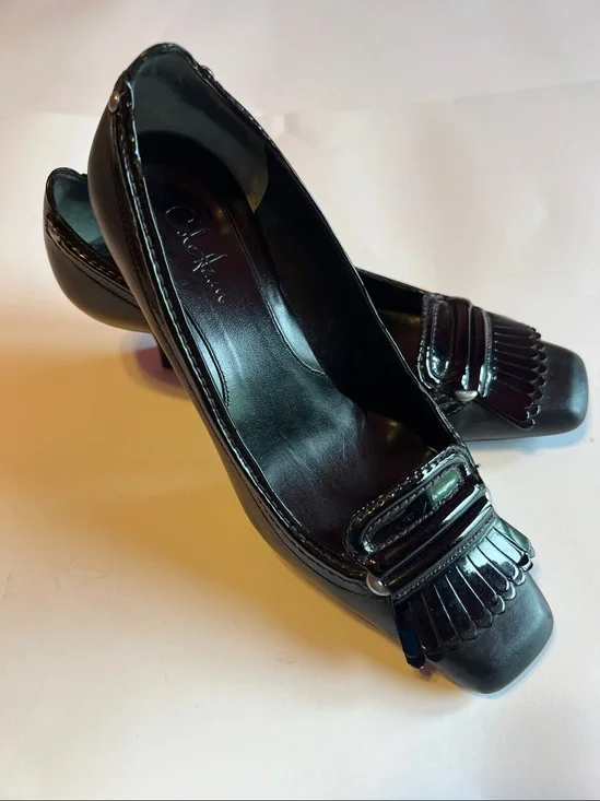 Cole Haan Black Darla Pump Leather Heels Size 7