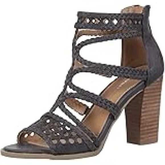 Report Reeve Pumps Dark Gray Strappy Heels Formal Casual Neutral 10