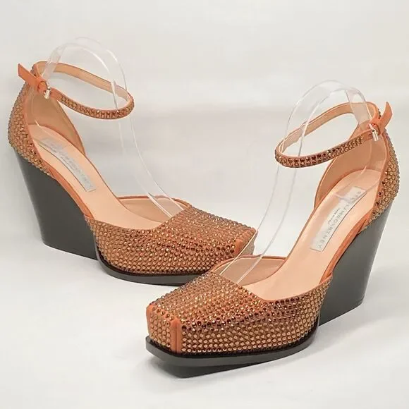 Stella McCartney Cowboy Crystal All Over Heels size 39.5