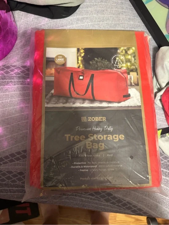 Red Heavy-Duty Tree Storage Bag