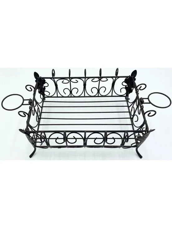 Decorative Wrought Iron Farmhouse Style Countertop Basket