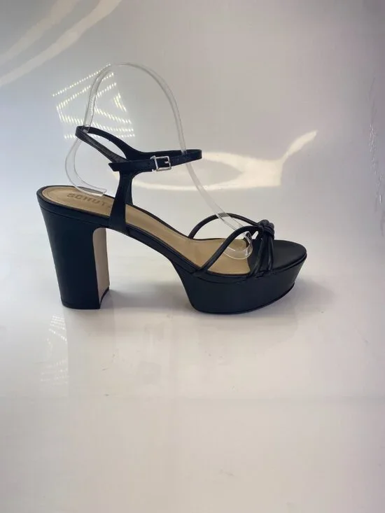 Schutz Kelsie Womens Black Platform Strappy Heel Sandal Sz 10